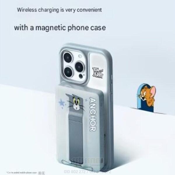 Anker Power Bank MagGo Magnetic Foldable Stand–1,0000mAh Tom and Jerry - Image 2