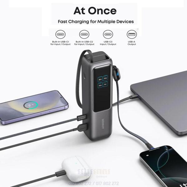 Anker Laptop Power Bank 25k, 165W Built-In and Retractable Cables - Image 4