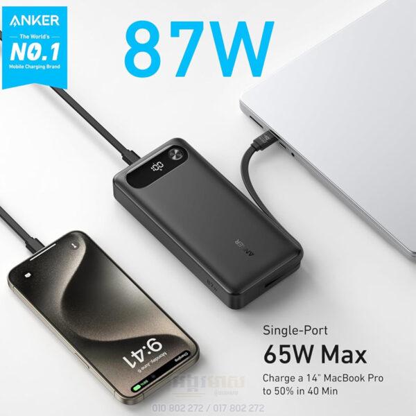 Anker Power Bank 20000mAh, 87W Cable built - Image 2