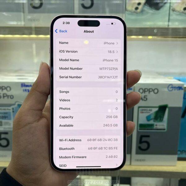 Used iPhone 15 256G (99%) ZP/A Falcon - Image 3